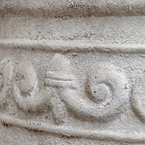 Uttermost Timeless Terrace Outdoor Planter - Elegant Carved Design, Durable Concrete For Indoor & Outdoor Use White Grc 17133