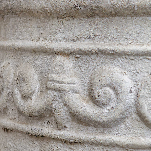 Uttermost Timeless Terrace Outdoor Planter - Elegant Carved Design, Durable Concrete For Indoor & Outdoor Use White Grc 17133