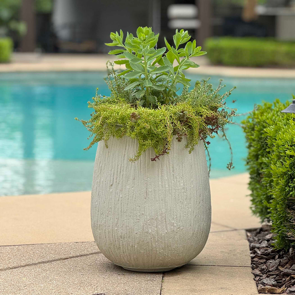 Uttermost Rustic Ridge Off-white Outdoor Planter – Organic Textured Sculpture For Modern & Rustic Spaces White Magnesium Oxide 18250