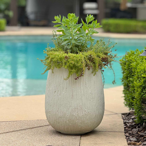 Uttermost Rustic Ridge Off-white Outdoor Planter – Organic Textured Sculpture For Modern & Rustic Spaces White Magnesium Oxide 18250