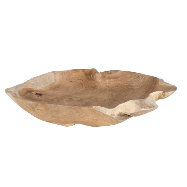 Uttermost Handcrafted Organic Teak Bowl – Unique Live-edge Design For Outdoor Elegance And Warmth Brown Teak Wood 17137