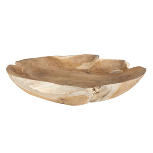 Uttermost Handcrafted Organic Teak Bowl – Unique Live-edge Design For Outdoor Elegance And Warmth Brown Teak Wood 17137
