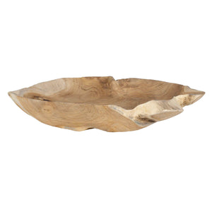 Uttermost Handcrafted Organic Teak Bowl – Unique Live-edge Design For Outdoor Elegance And Warmth Brown Teak Wood 17137