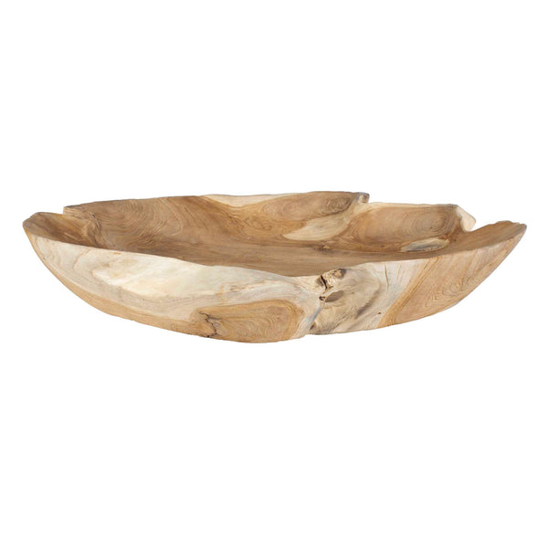 Uttermost Handcrafted Organic Teak Bowl – Unique Live-edge Design For Outdoor Elegance And Warmth Brown Teak Wood 17137