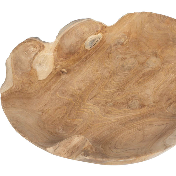 Uttermost Handcrafted Organic Teak Bowl – Unique Live-edge Design For Outdoor Elegance And Warmth Brown Teak Wood 17137