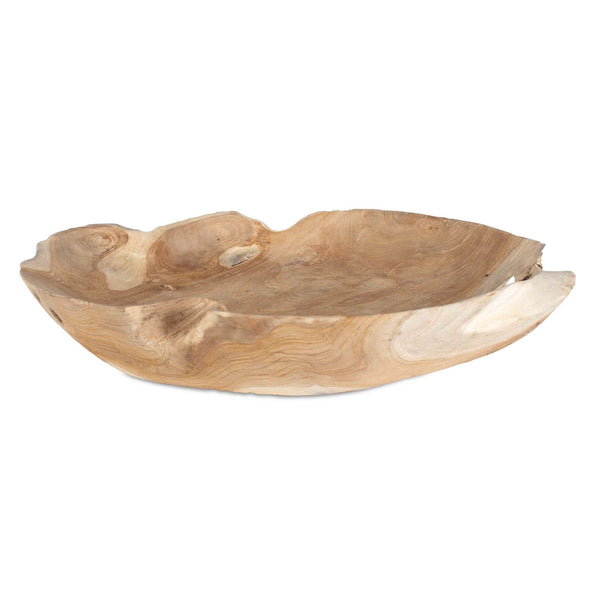 Uttermost Handcrafted Organic Teak Bowl – Unique Live-edge Design For Outdoor Elegance And Warmth Brown Teak Wood 17137