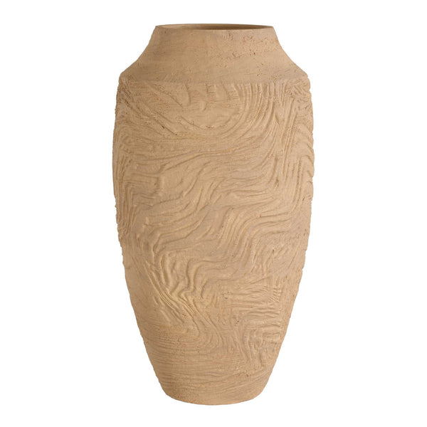 Uttermost Sandstone Flow Terracotta Vase - Handcrafted Accent Piece With Organic Texture And Warmth Brown Terracotta 18267