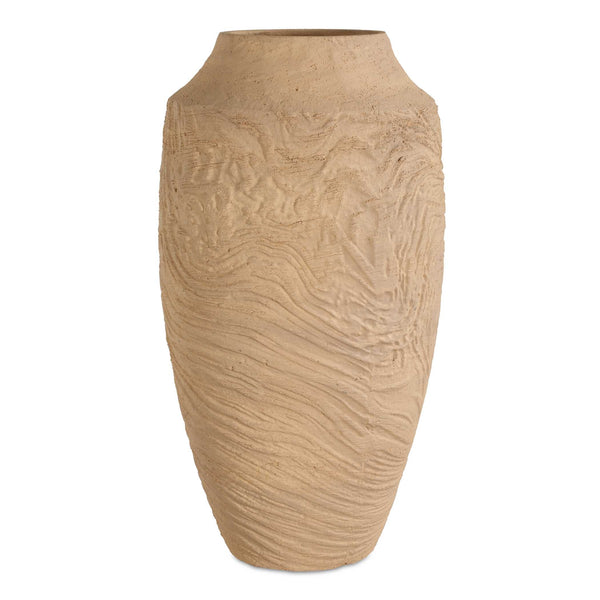 Uttermost Sandstone Flow Terracotta Vase - Handcrafted Accent Piece With Organic Texture And Warmth Brown Terracotta 18267