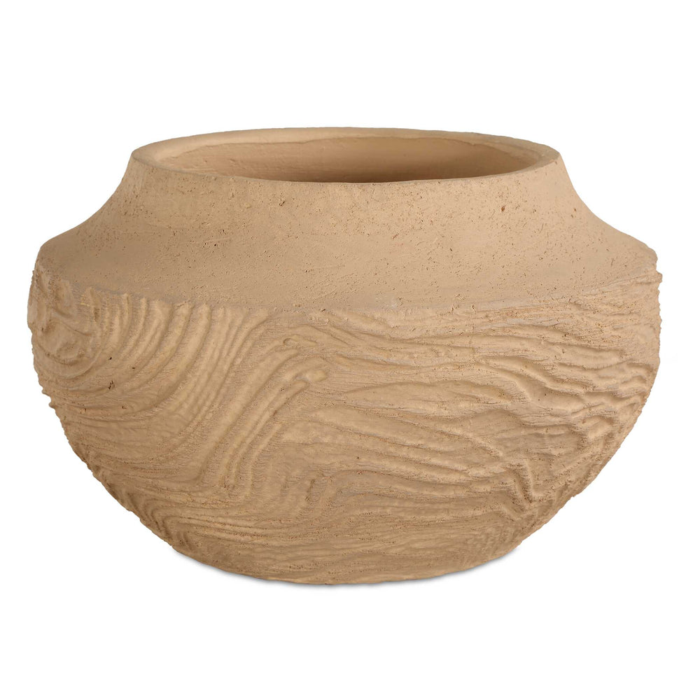 Uttermost Sandstone Flow Terracotta Vase - Handcrafted Accent Piece With Organic Texture And Warmth Brown Terracotta 18266