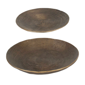 Uttermost Stratum Oval Aluminum Bowls Set Of 2 – Elegant Handcrafted Decor For Timeless Style Brass Aluminum 18255