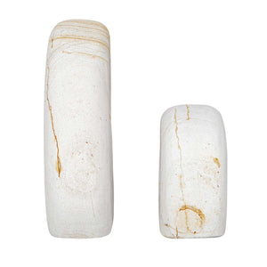 Uttermost Stone Flow Outdoor Sculptures Set Of 2 - Natural Elegance For Gardens & Modern Spaces Brown,White Palimanan Stone 18265