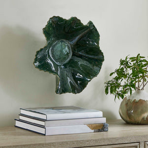 Uttermost Verdant Bloom Emerald Decorative Bowl – Stunning Floral Design For Indoor & Outdoor Spaces Green Earthenware,Glaze 18252