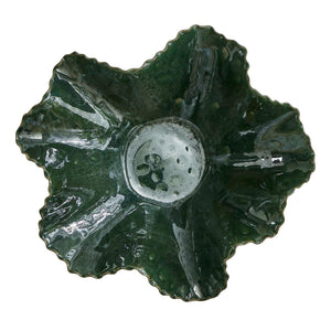 Uttermost Verdant Bloom Emerald Decorative Bowl – Stunning Floral Design For Indoor & Outdoor Spaces Green Earthenware,Glaze 18252