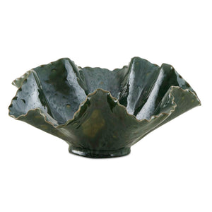 Uttermost Verdant Bloom Emerald Decorative Bowl – Stunning Floral Design For Indoor & Outdoor Spaces Green Earthenware,Glaze 18252
