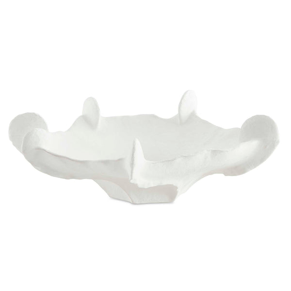 Uttermost Coral Mirage White Outdoor Bowl - Sculptural Ceramic Design For Modern Coastal Decor White Earthenware,Glaze 18248