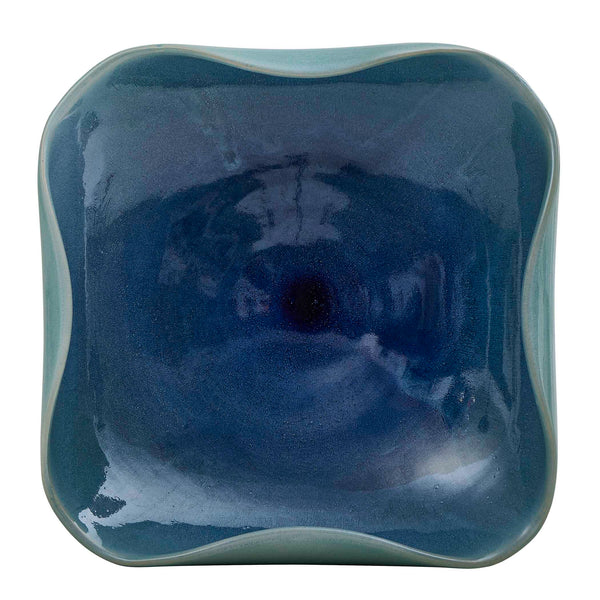 Uttermost Handcrafted Blue Lagoon Ceramic Bowl - Stunning Decorative Art For Tabletop Or Wall Use Blue,Green Earthenware,Glaze 18249