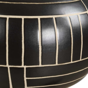 Uttermost Bold Black Ceramic Geometric Vases Set Of 2 - Handcrafted Modern Home Decor Accents Black,White Ceramic 18271