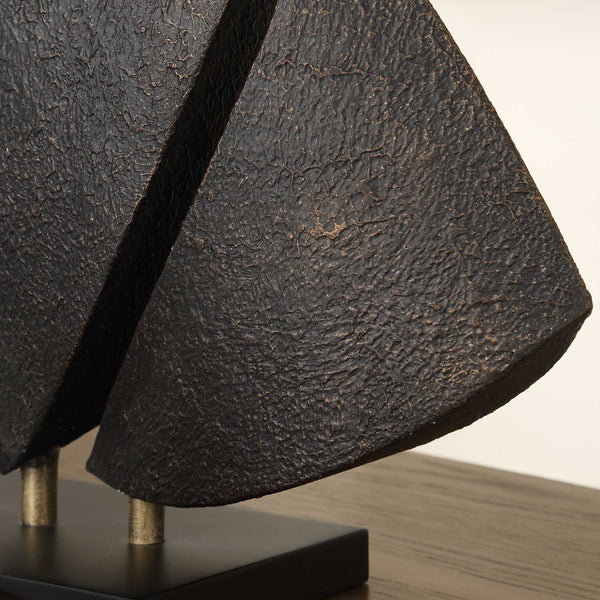 Uttermost Wind Crest Dark Bronze Sculpture - Modern Abstract Sail Design For Contemporary Elegance Bronze Iron 18273