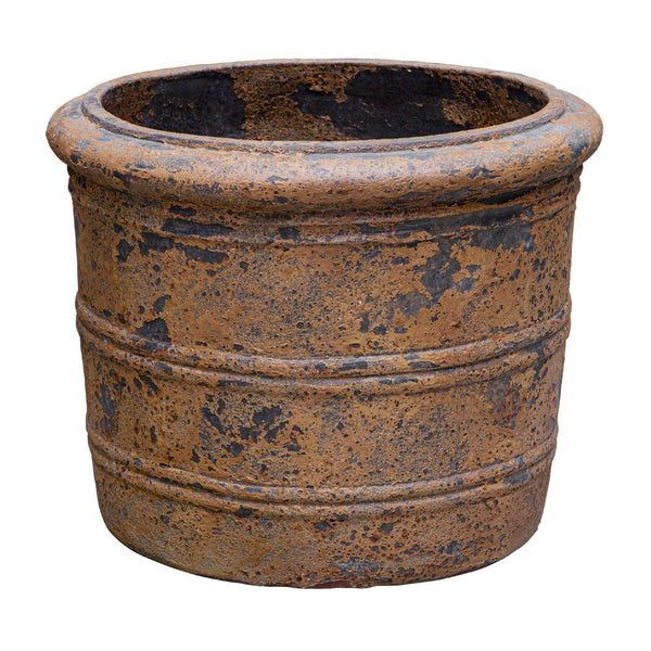 Uttermost Weathered Relic Rustic Concrete Planter - Stylish Charm For Indoor & Outdoor Displays Black,Brown Grc 17139