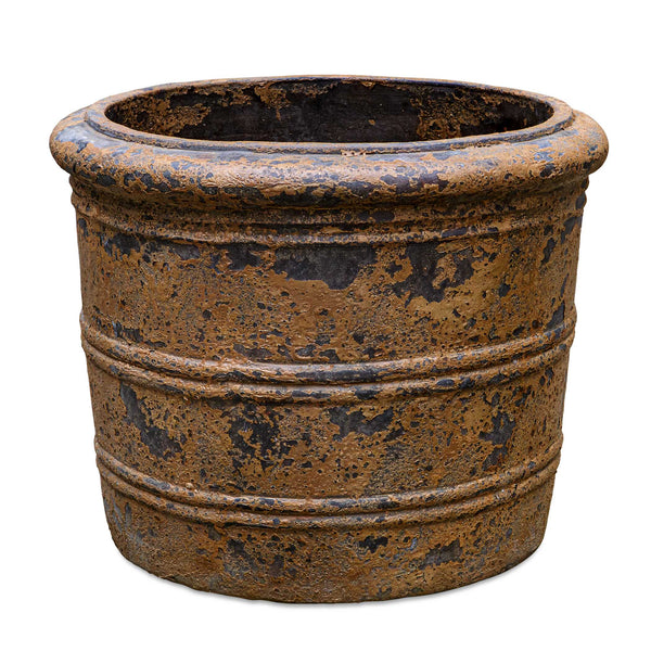 Uttermost Weathered Relic Rustic Concrete Planter - Stylish Charm For Indoor & Outdoor Displays Black,Brown Grc 17139