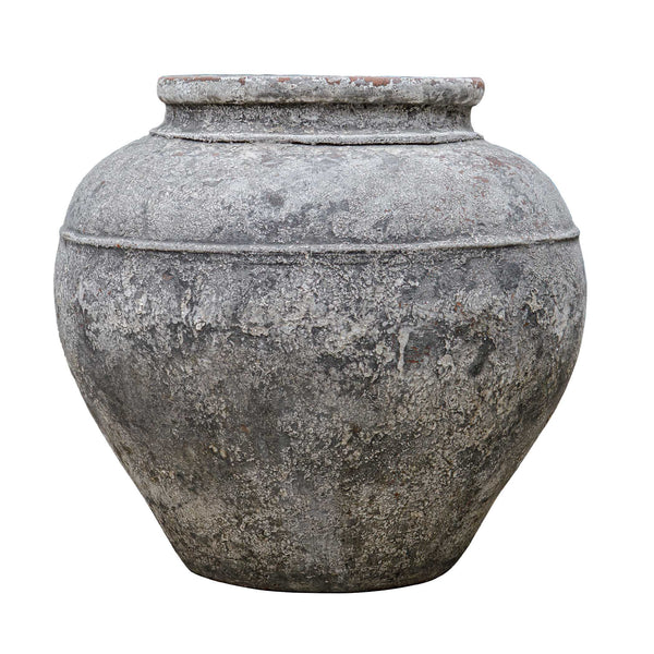 Uttermost Echoes Of Time Rustic Whitewash Concrete Planter – Timeless Charm For Gardens & Indoors Black,White Grc 17140