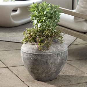 Uttermost Echoes Of Time Rustic Whitewash Concrete Planter – Timeless Charm For Gardens & Indoors Black,White Grc 17140