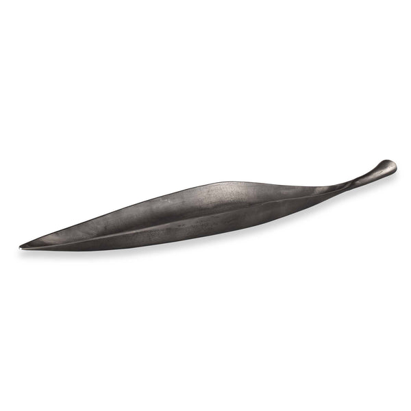 Uttermost Uttermost Leaflet Dark Nickel Outdoor Bowl — Cast Aluminum Leaf Sculptural Centerpiece For Patio Decor 18287