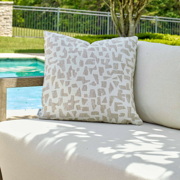 Uttermost Scatter Abstract Outdoor Pillow - Stylish, Water-resistant, Plush Comfort For Your Patio Brown,White Acrylic,Polyester 64061
