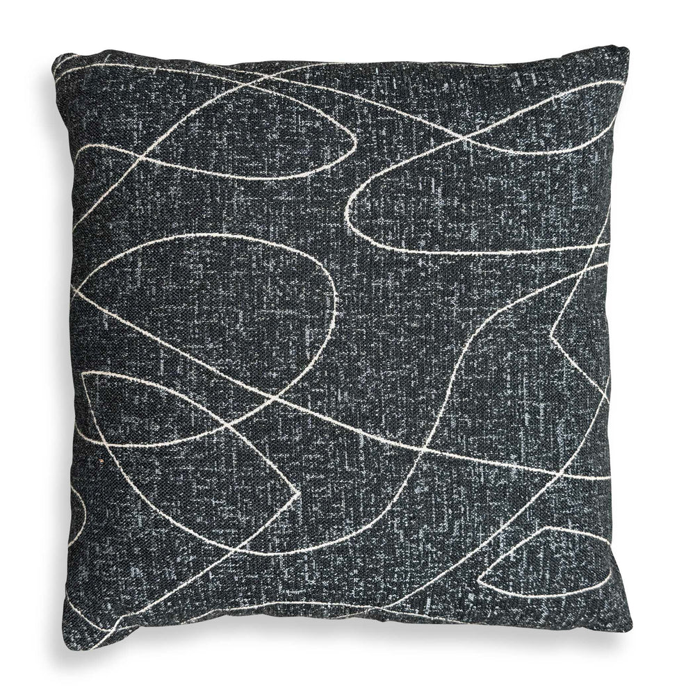 Uttermost Loopy Loop Outdoor Pillow - Multi-tonal Onyx With Water-resistant Casing & Plush Fill Black Acrylic,Polyester 64063