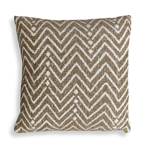 Uttermost Argo Toffee Outdoor Pillow - Stylish Cream Tribal Pattern, Water-resistant & Plush Comfort Brown Acrylic,Polyester 64064