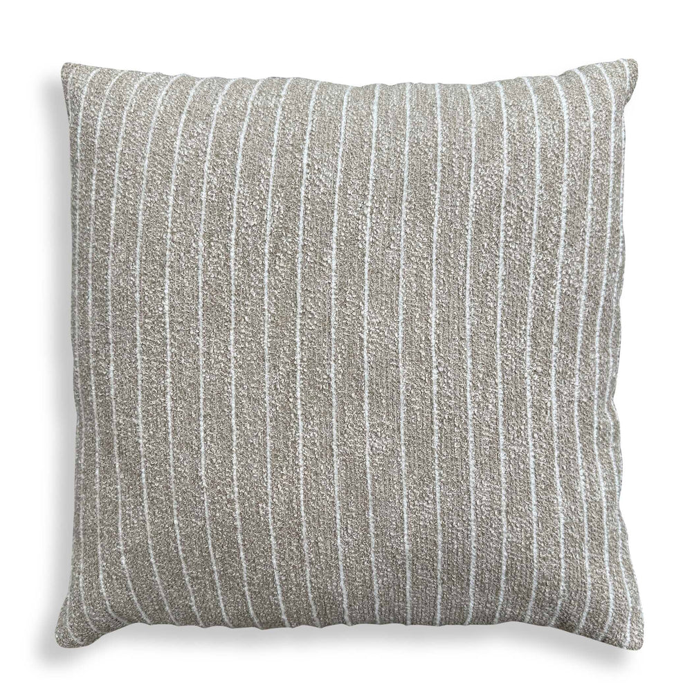 Uttermost Outdoor Striped Pillow - Water-resistant, Plush Comfort With Sunbrella Fabric, Usa-made Brown,White Polyester,Acrylic,Recy Poly 64065