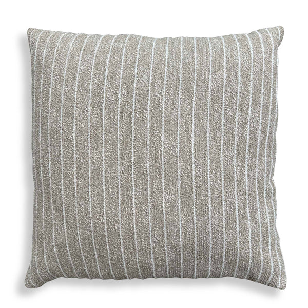 Uttermost Outdoor Striped Pillow - Water-resistant, Plush Comfort With Sunbrella Fabric, Usa-made Brown,White Polyester,Acrylic,Recy Poly 64065