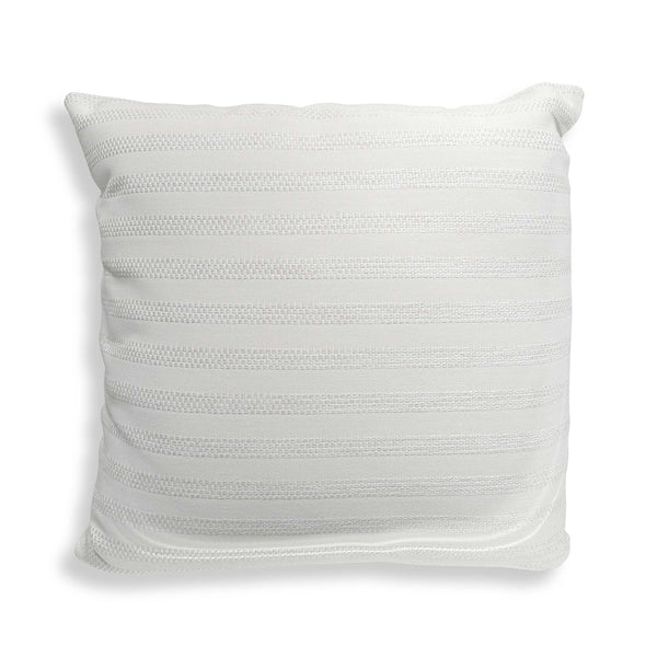 Uttermost Outdoor Pillow With Elegant Basketweave Stripe In Sunbrella – Plush & Water-resistant Design White Polyester,Acrylic 64067