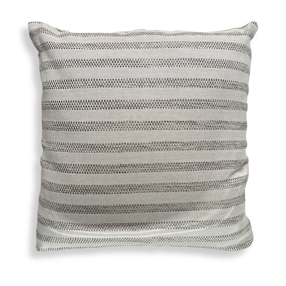 Uttermost Outdoor Pillow With Elegant Basketweave Stripe In Sunbrella – Plush & Water-resistant Design Brown Acrylic,Polyester 64068