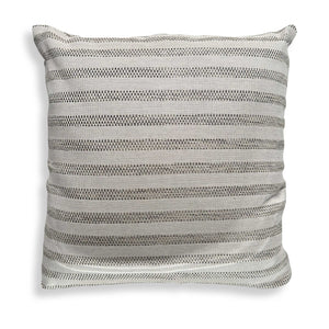 Uttermost Outdoor Pillow With Elegant Basketweave Stripe In Sunbrella – Plush & Water-resistant Design Brown Acrylic,Polyester 64068