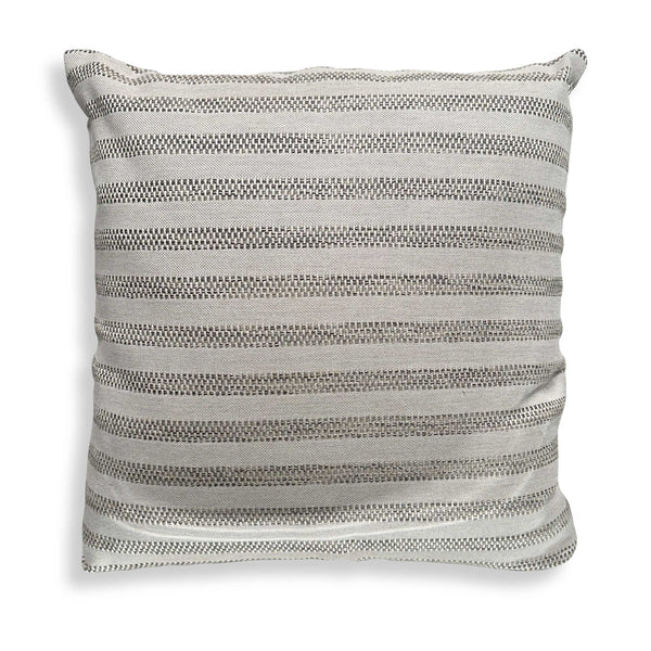 Uttermost Outdoor Pillow With Elegant Basketweave Stripe In Sunbrella – Plush & Water-resistant Design Brown Acrylic,Polyester 64068