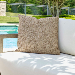 Uttermost Sumptuously Soft Taupe Outdoor Pillow – Water-resistant Chenille With Plush Filling Brown Acrylic,Polyester 64071