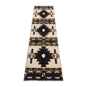 English Elm Mohave Collection Southwestern Style Area Rug - Durable Olefin Fibers with Jute Backing for Comfort Brown 2' x 7' ACD-RG202-27-BN-GG