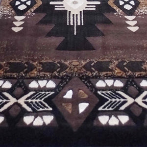 English Elm Mohave Collection Southwestern Style Area Rug - Durable Olefin Fibers with Jute Backing for Comfort Chocolate 3' x 16' ACD-RG2143-316-CO-GG