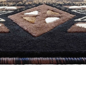 English Elm Mohave Collection Southwestern Style Area Rug - Durable Olefin Fibers with Jute Backing for Comfort Chocolate 3' x 16' ACD-RG2143-316-CO-GG