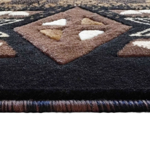 English Elm Mohave Collection Southwestern Style Area Rug - Durable Olefin Fibers with Jute Backing for Comfort Chocolate 3' x 16' ACD-RG2143-316-CO-GG