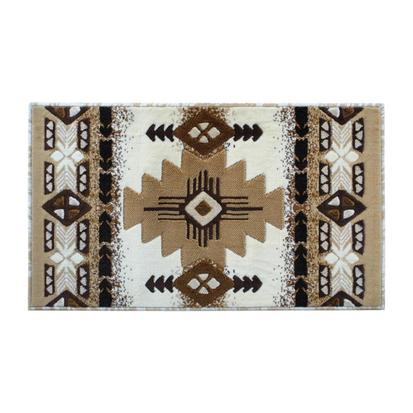 English Elm Mohave Collection Southwestern Style Area Rug - Durable Olefin Fibers with Jute Backing for Comfort Ivory 2' x 3' ACD-RG2592-23-IV-GG