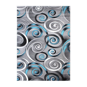 English Elm Masie 5' x 7' Turquoise Swirl Area Rug - Soft, Durable, Eco-Friendly for Living Room & Entryway Décor ACD-RG414-57-TQ-GG