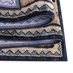 English Elm Matra Rustic Bear and Cub 2' x 10' Area Rug – Soft, Durable, Stain-Resistant, Eco-Friendly Backing ACD-RGL367-210-BN-GG