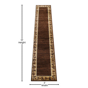 English Elm Williams Collection Rustic Cowboy 2' x 11' Runner Rug - Durable, Soft, Kid & Pet-Friendly Design ACD-RGL375-211-BN-GG