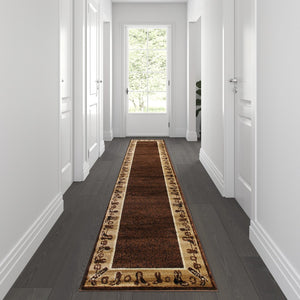 English Elm Williams Collection Rustic Cowboy 2' x 11' Runner Rug - Durable, Soft, Kid & Pet-Friendly Design ACD-RGL375-211-BN-GG