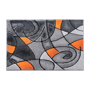 English Elm Jubilee Collection Abstract Pattern Area Rug - Stylish, Durable Olefin for Hallways & Bedrooms Orange 2' x 3' ACD-RGTRZ860-23-OR-GG