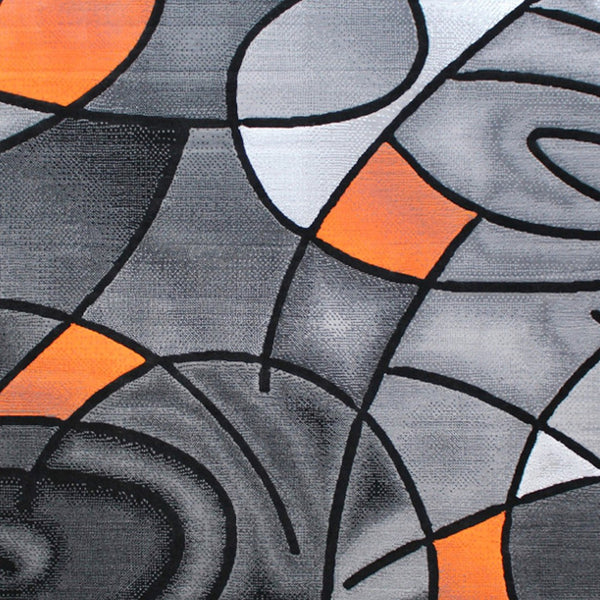 English Elm Jubilee Collection Abstract Pattern Area Rug - Stylish, Durable Olefin for Hallways & Bedrooms Orange 5' x 7' ACD-RGTRZ860-57-OR-GG