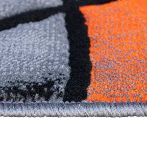 English Elm Jubilee Collection Abstract Pattern Area Rug - Stylish, Durable Olefin for Hallways & Bedrooms Orange 5' x 7' ACD-RGTRZ860-57-OR-GG