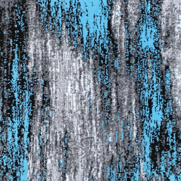 English Elm Rylan Collection Abstract Area Rug - Modern Design with Jute Backing for Stylish Home Decor Blue 2' x 7' ACD-RGTRZ863-27-BL-GG